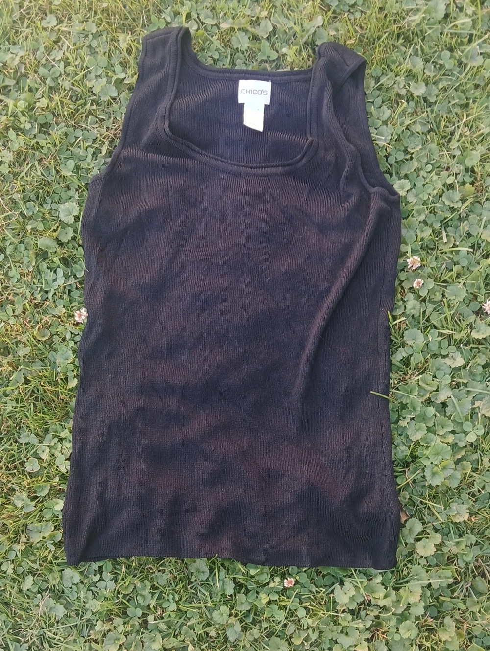 Chico's Slinky Black Tank Top Size 0